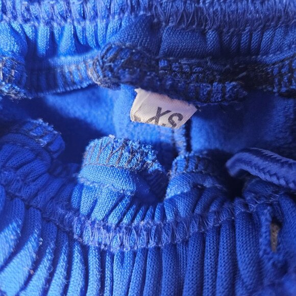 Blue & Black Athletic Joggers With Embroidered Dragon & "E" Design XS Size Elast - Picture 3 of 5